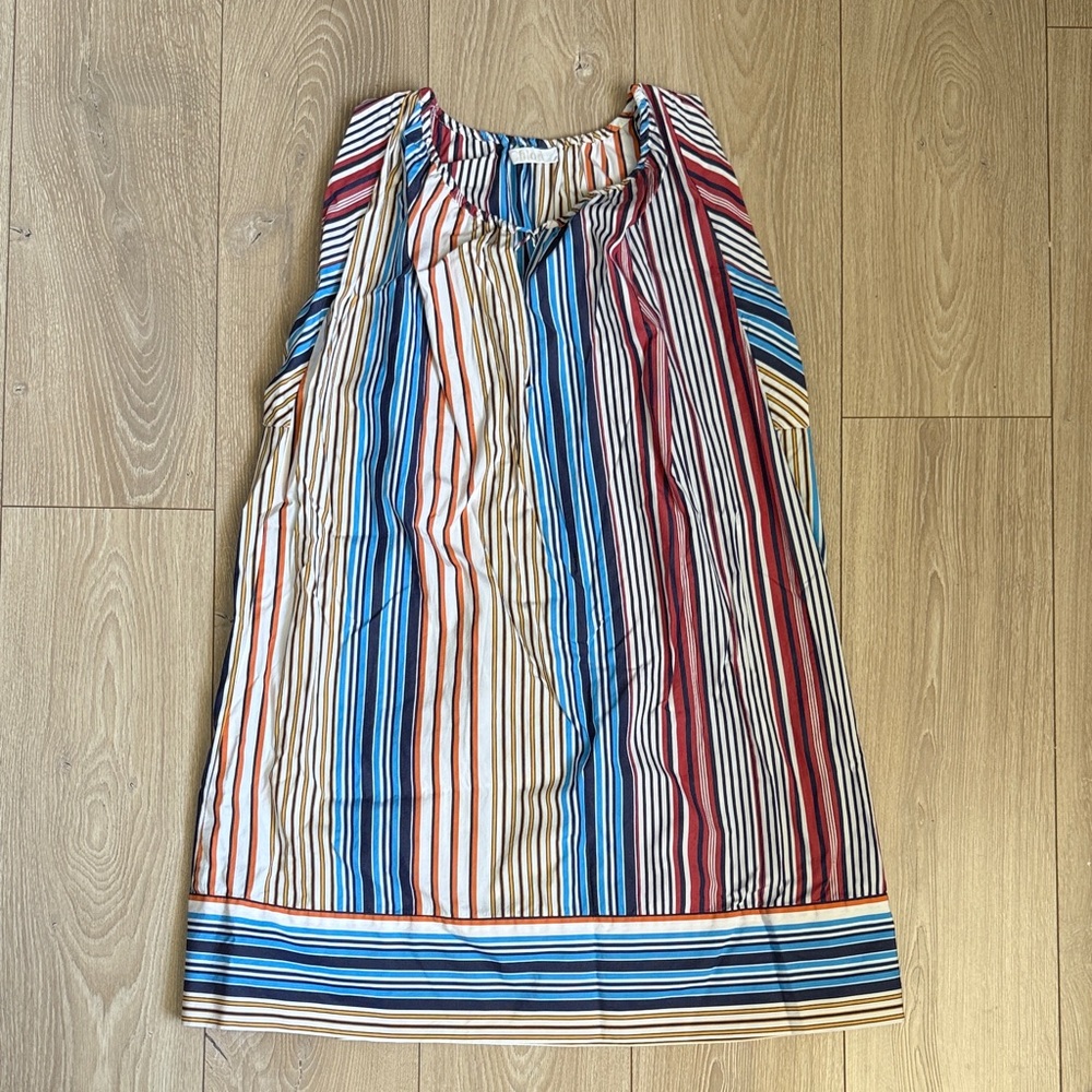 Chloe "Rayure" Multicolor Stripe Sleeveless Dress